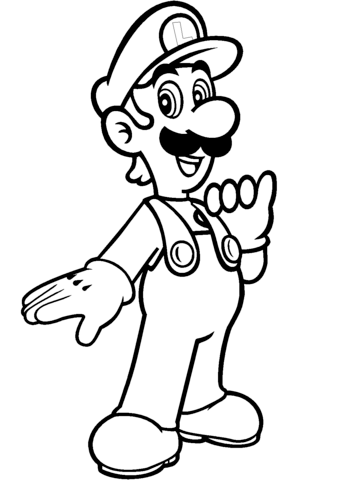 Luigi From Mario Bros. From Luigi Coloring Page